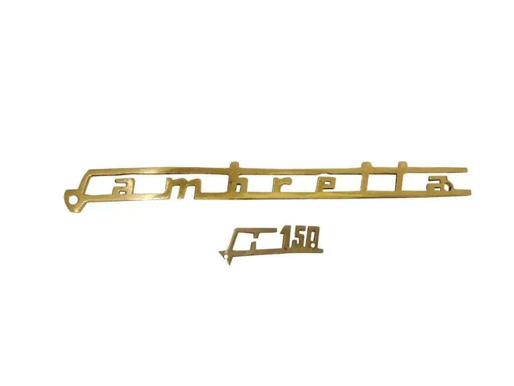 Lambretta LI 150 Leg Shield Badge in Brass for Scooter