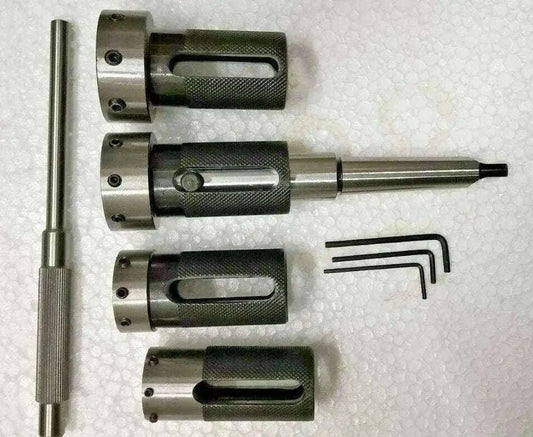 Lathe tailstock die holder set of 4 with MT1 shank for imperial dies
