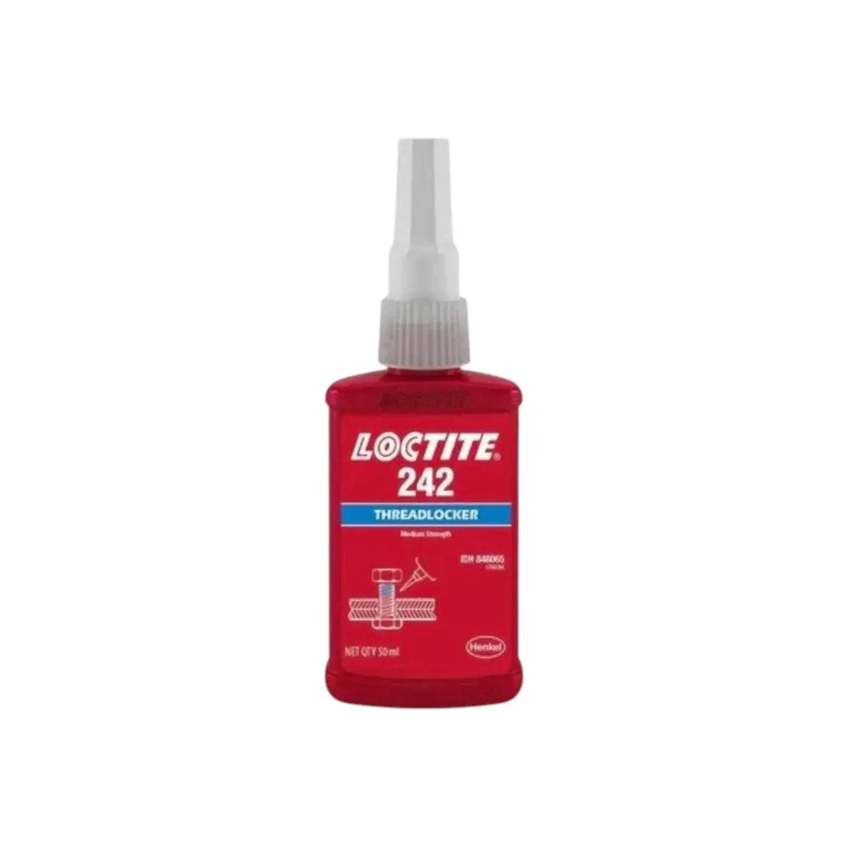 50ml Loctite 242 medium strength threadlocker adhesive for securing threaded fasteners