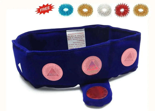 Magnetic Therapy Neck Belt for Cervical Spondylitis with 5 Sujok Rings from StellerGear