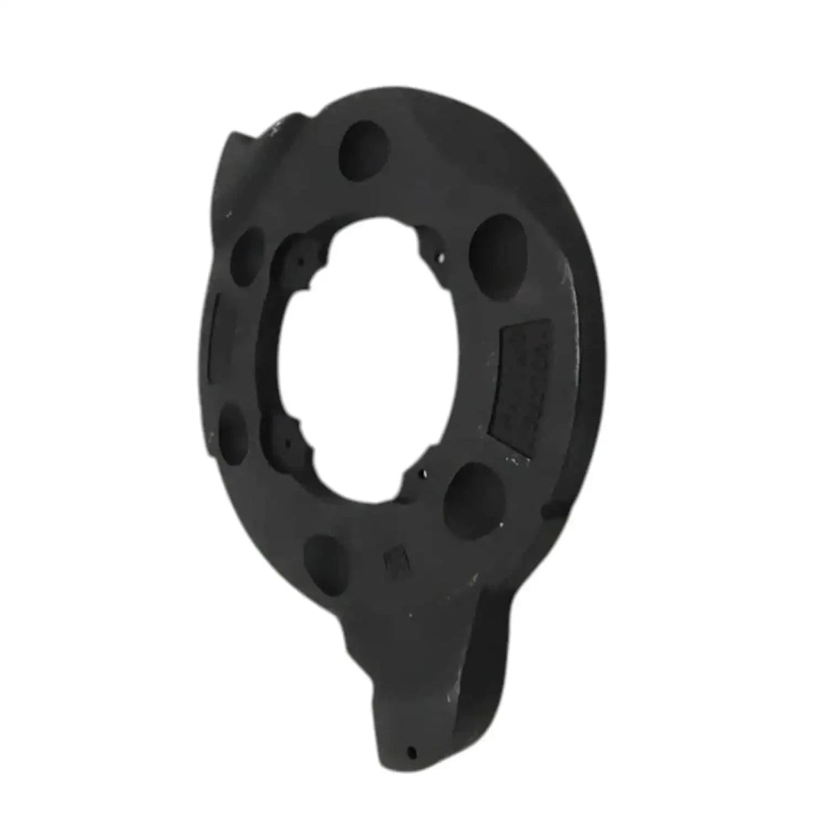 Brake actuating plate, black steel with circular center opening and side support tabs