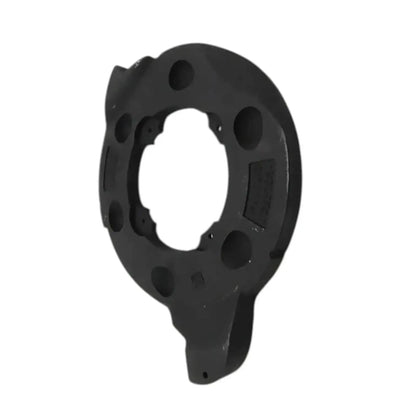 Brake actuating plate, black steel with circular center opening and side support tabs
