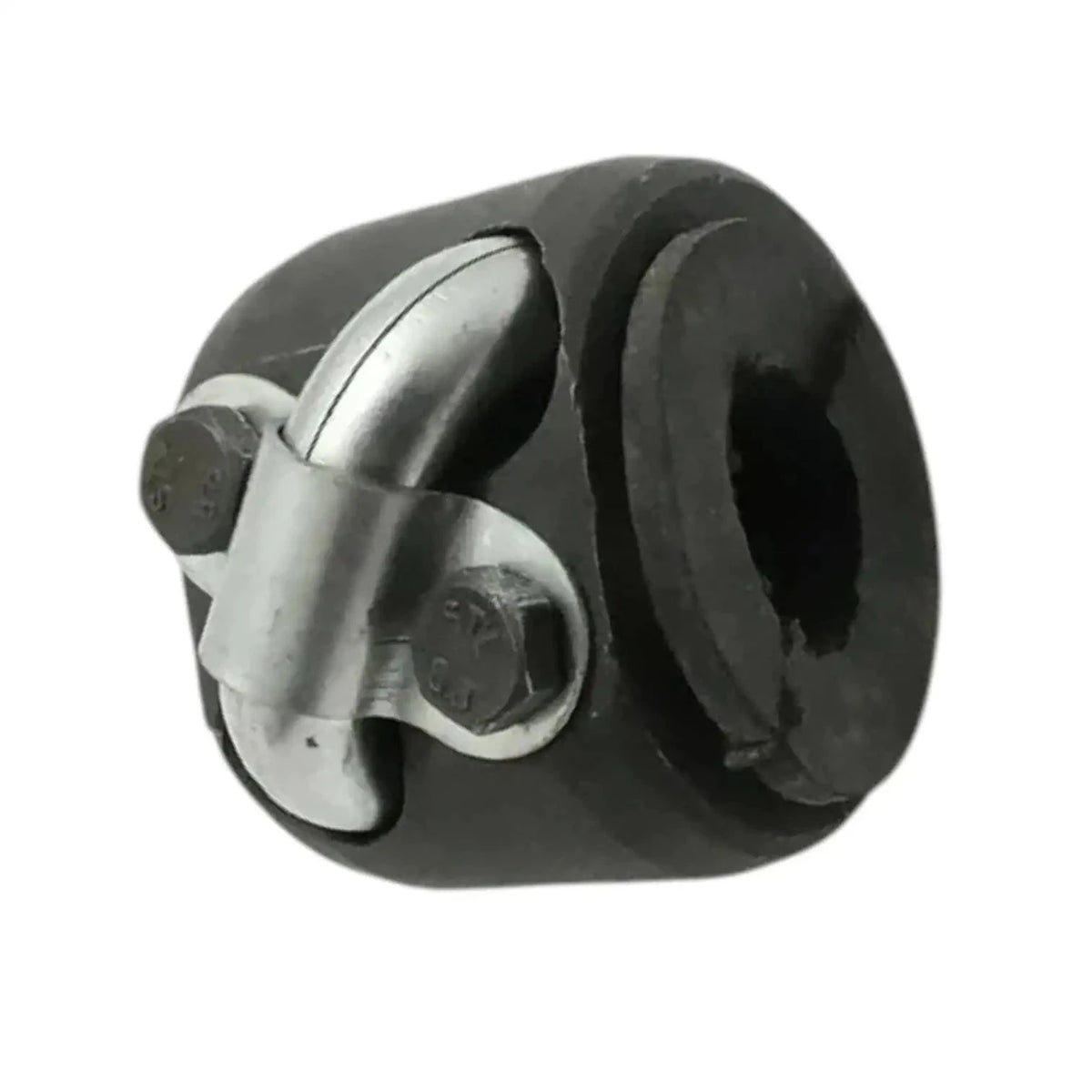 Massey Ferguson MF steering shaft main nut, silver clamp with black rubber insert