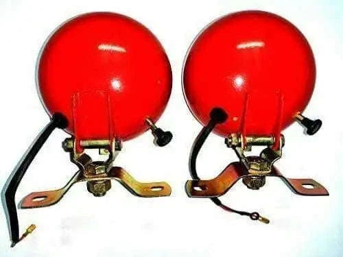 Massey Ferguson red plough lamp pair with 12V bulbs