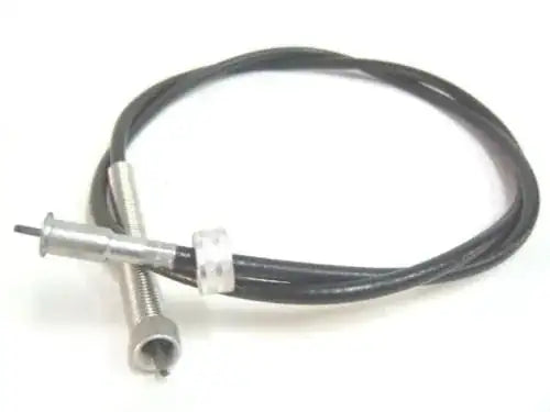 Speedometer cable with metal drive end and black housing