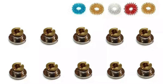 Mini Moxa Stands Set of 10 with 5 Free Sujok Rings for acupuncture therapy