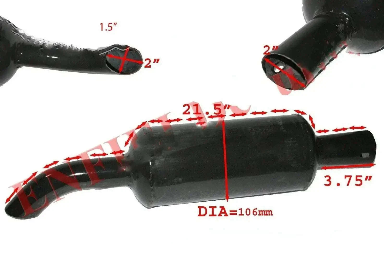 Mini vertical exhaust silencer for HMT and Zetor tractors