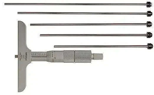 Mitutoyo 129-132 Depth Micrometer 0-6" X .001" with 4" Base