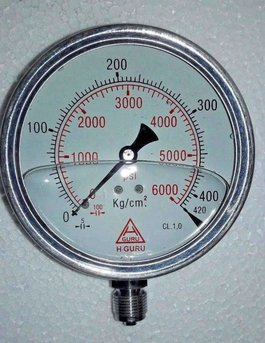 3000 PSI air pressure gauge tire with metal casing and clear dial for accurate tire pressure measurement