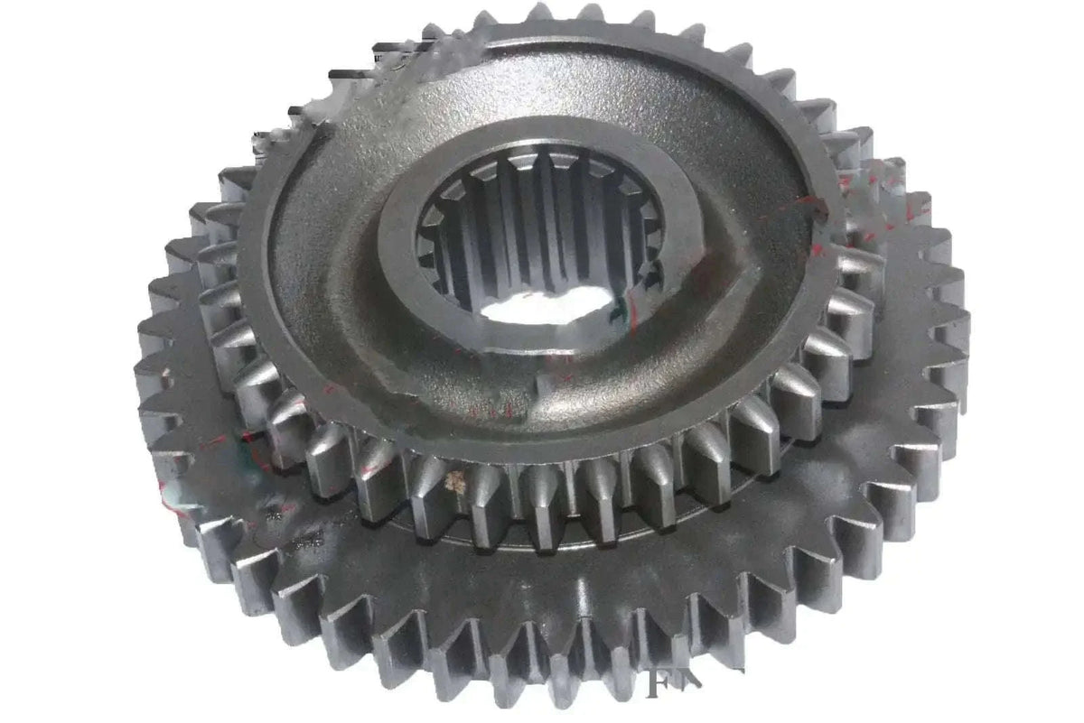 Replacement gear for Massey Ferguson 35 Di Tractor, gray steel with interlocking design