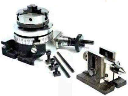 Rotary Table 3 / 80mm with 50mm Mini Scroll Chuck Single Bolt Tailstock - StellerGear