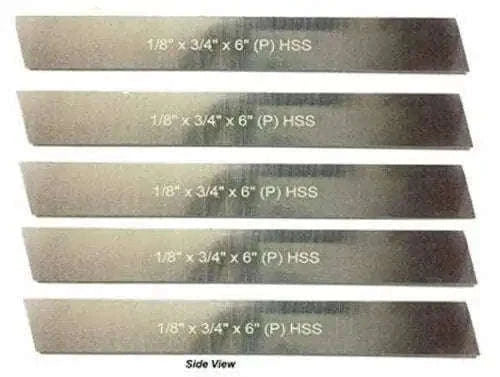 Set of 15 HSS Blades 1/8" Thick x 3/4" Wide x6" Long Parting Cut Off Tool Holder - StellerGear