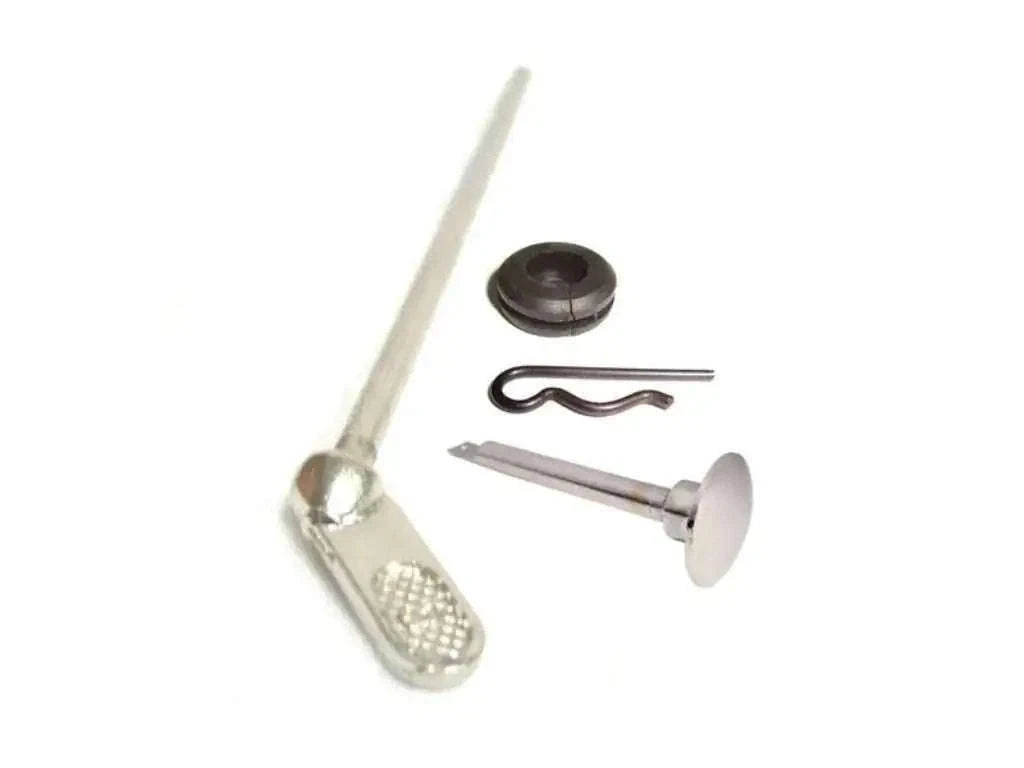 Set of 4 Chromed Petrol Lever, Choke, Grommet & Clip for Vespa