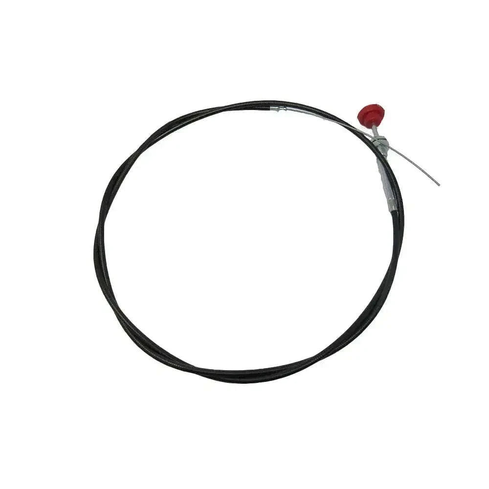 Black shut-off cable with red terminal and metal connector