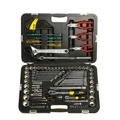 STANLEY 99-059 Metric Tool Kit for Automotive Use (132-Pieces),Multicolour, 24 x 9 Centimeter StellerGear