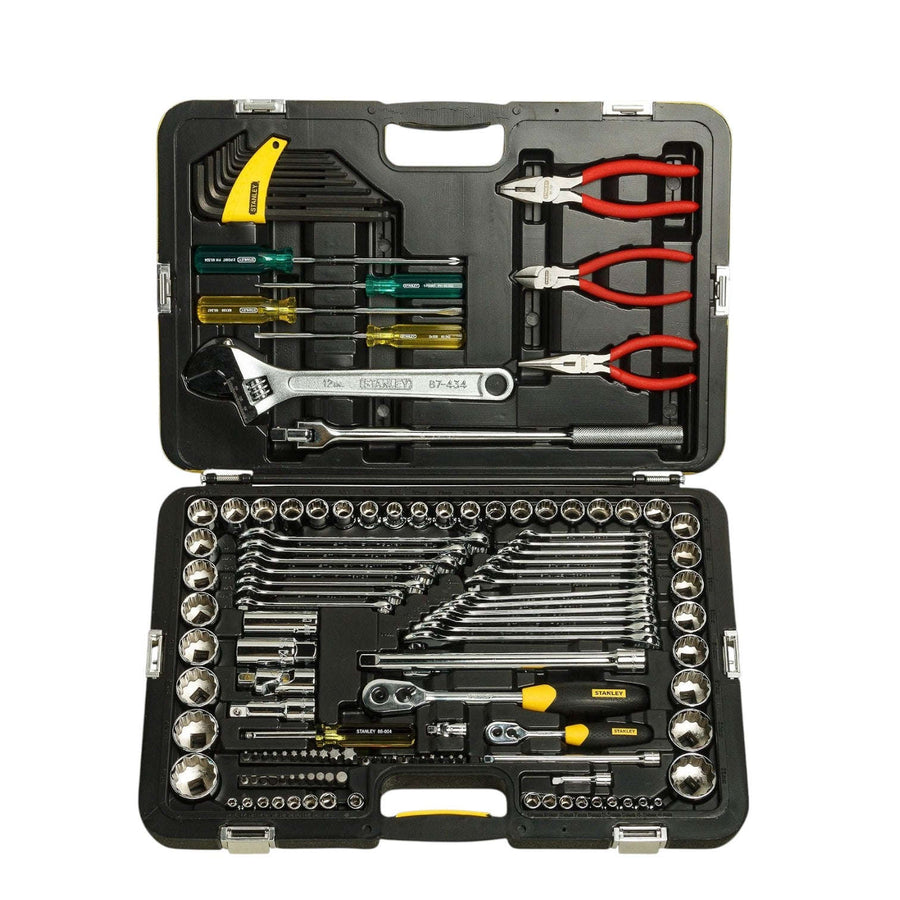 STANLEY 99-059 Metric Tool Kit for Automotive Use (132-Pieces),Multicolour, 24 x 9 Centimeter StellerGear