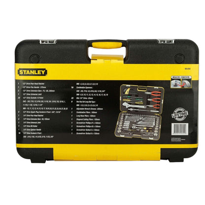 STANLEY 99-059 Metric Tool Kit for Automotive Use (132-Pieces),Multicolour, 24 x 9 Centimeter StellerGear