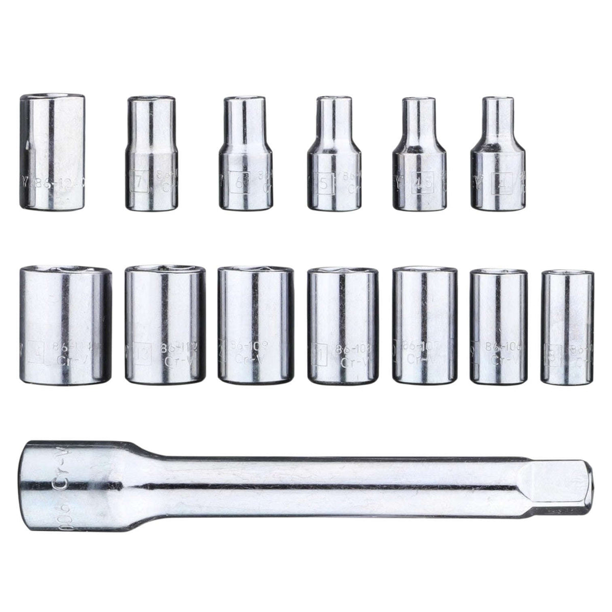 STANLEY STMT82672-0 1/4" 37-PIECE Chrome Compact Socket Set StellerGear