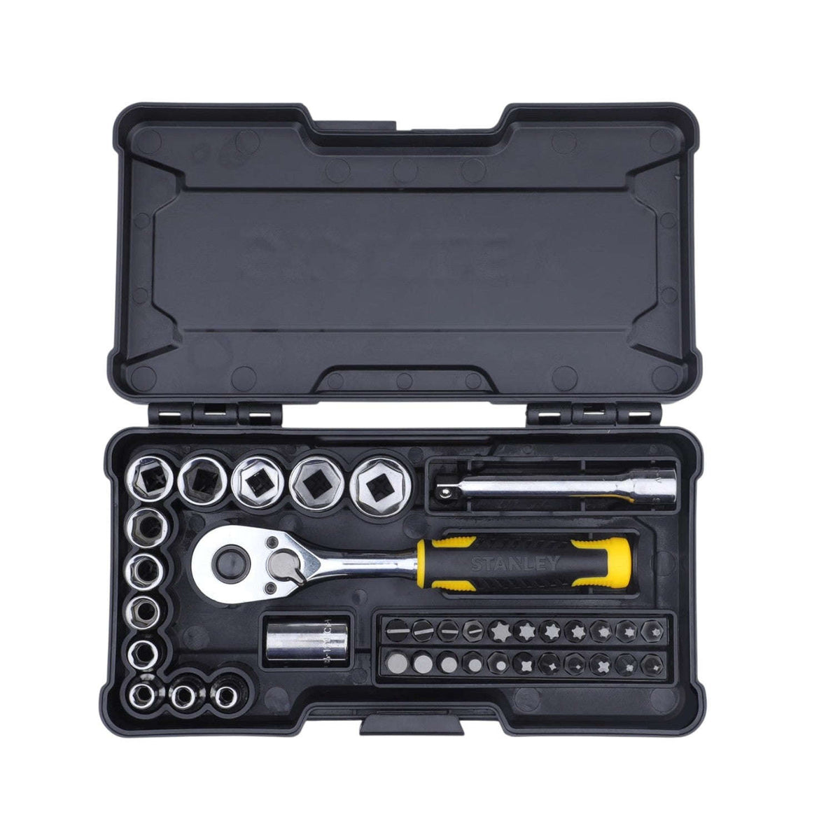 STANLEY STMT82672-0 1/4" 37-PIECE Chrome Compact Socket Set StellerGear