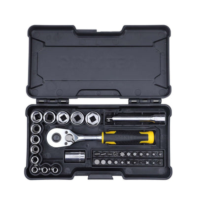 STANLEY STMT82672-0 1/4" 37-PIECE Chrome Compact Socket Set StellerGear