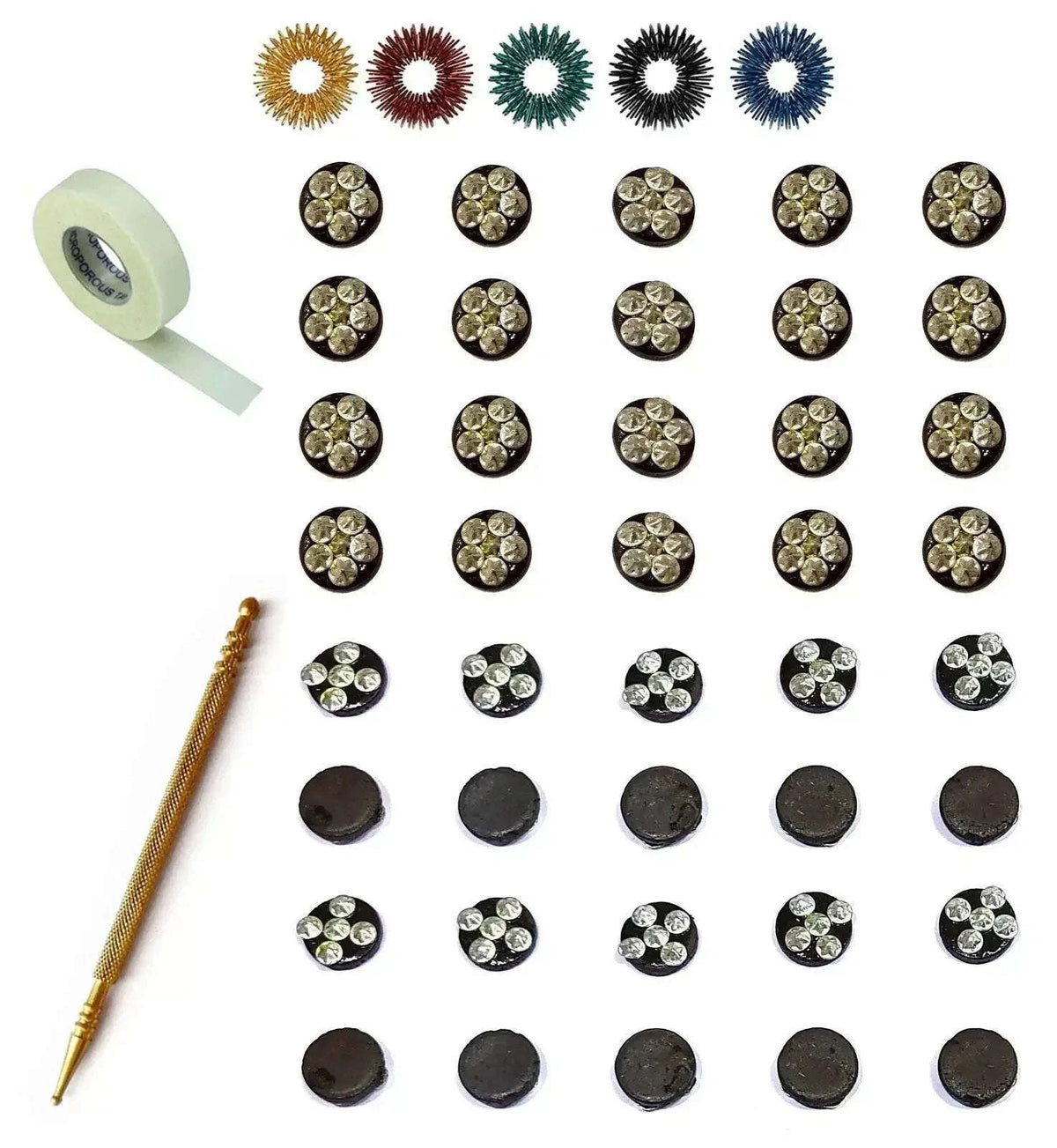Sujok 5 Star 6 Star Round Cluster Magnets,Slim Jimmy Micropore Tape Rings - StellerGear