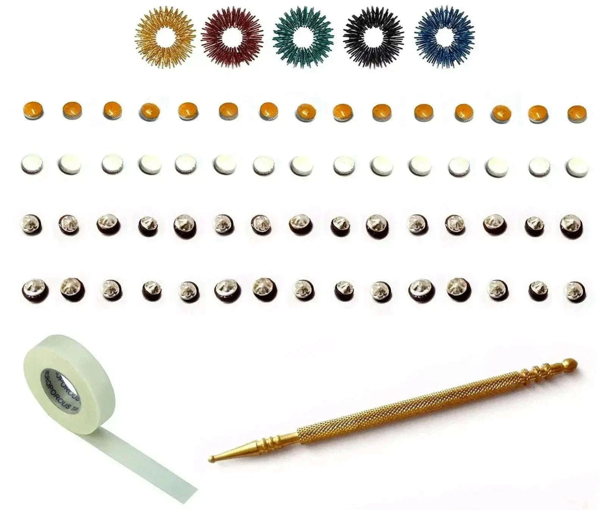 Sujok Therapy Star-Byol Magnets,Slim Jimmy, Micropore Tape, Acupressure Rings - StellerGear