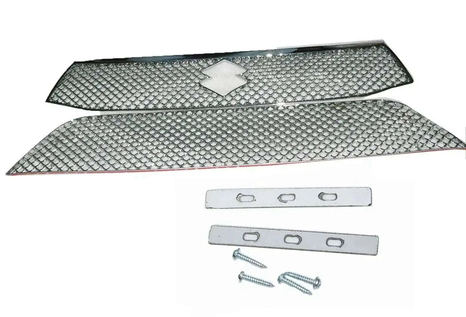 Chrome mesh front radiator grille panel set for Suzuki Celerio
