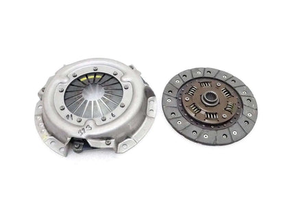 Clutch pressure plate and disc set, silver cover with dark friction disc
