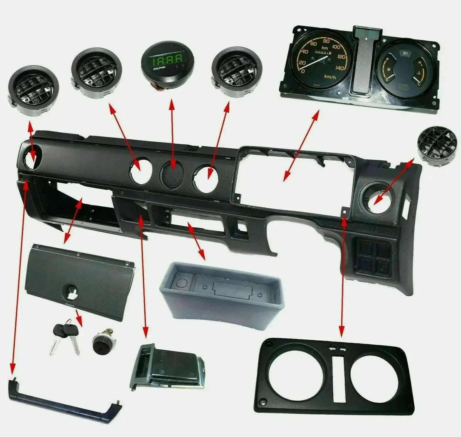 Suzuki SJ410 SJ413 Gypsy Dashboard Dash Panel Assembly Kit by StellerGear