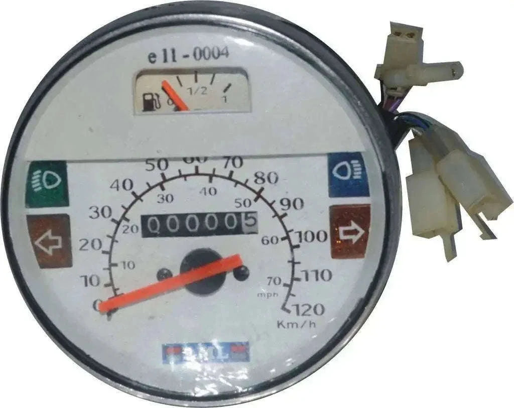 Tacho Speedometer for Vespa LML PX Lusso with white face and red needle