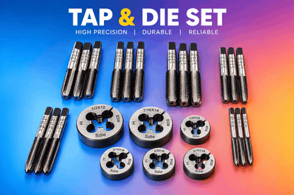 Tap and Die Set BSW Left Hand Thread 3/16,1/4, 5/16,3/8,7/16,1/2 English Thread StellerGear