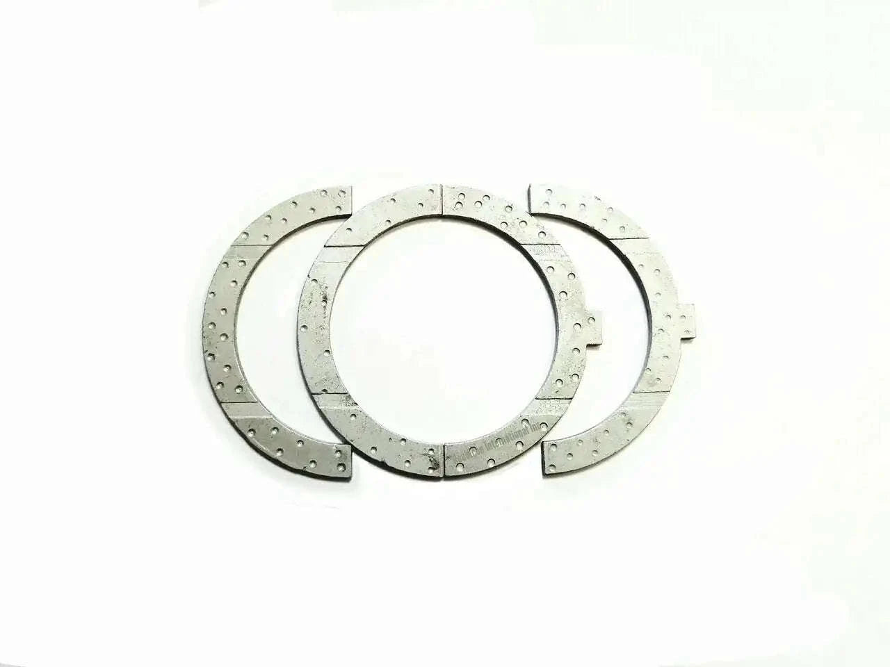 Metal thrust washer set of three split rings with bolt holes