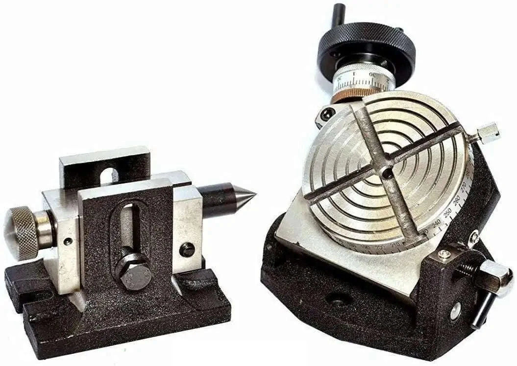 Tilting Rotary Table 4/100 mm with Single Bolt Tailstock - StellerGear