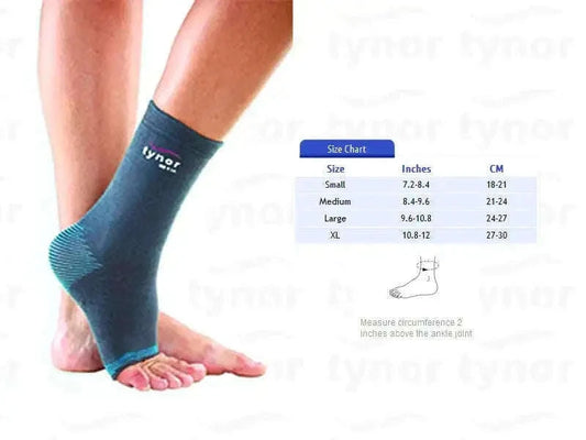 Anklet ankle support sock in teal with cushioned heel and toe