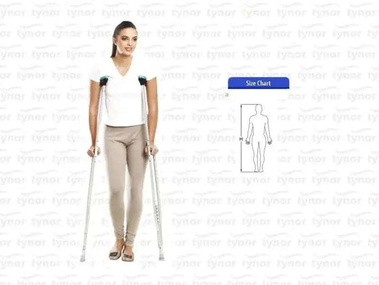Axillary crutches pair with underarm pads and hand grips