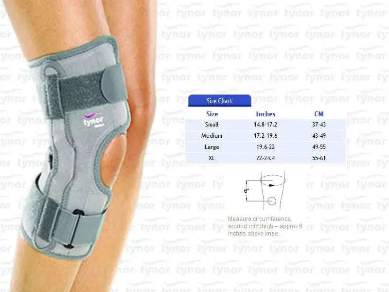 Tynor Functional Knee Brace Support Hinged Knee Cap-Large - StellerGear