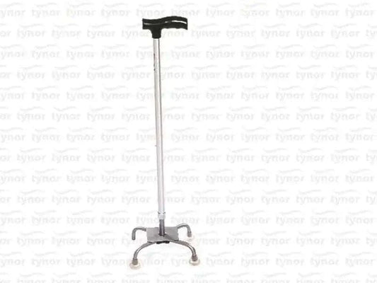 Tynor quadripod walking stick with four-foot base and height post