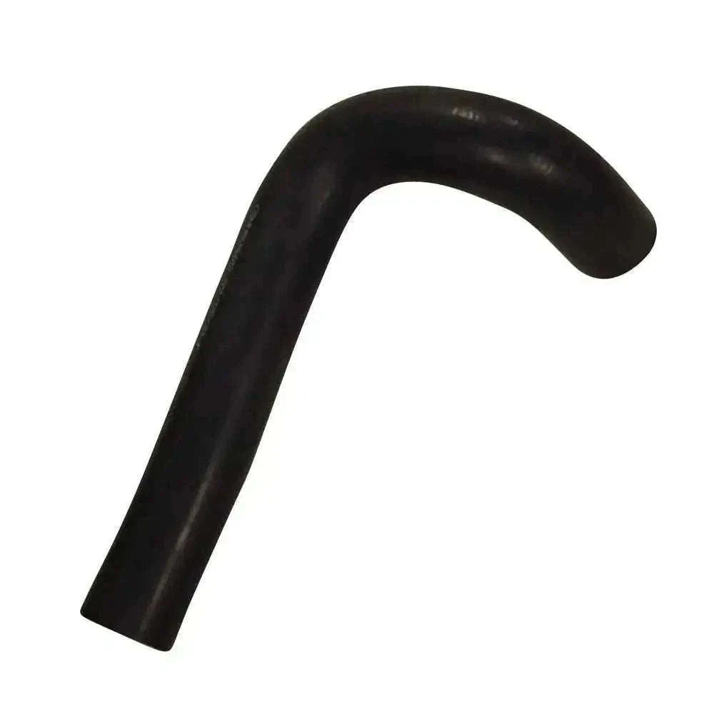 Black upper radiator hose elbow with curved shape