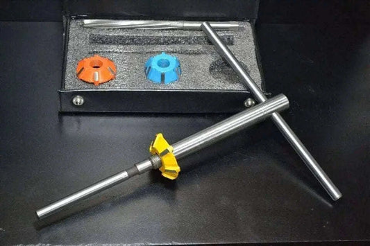 Valmet 311CS valve seat cutter kit with interchangeable cutter heads for precision engine work