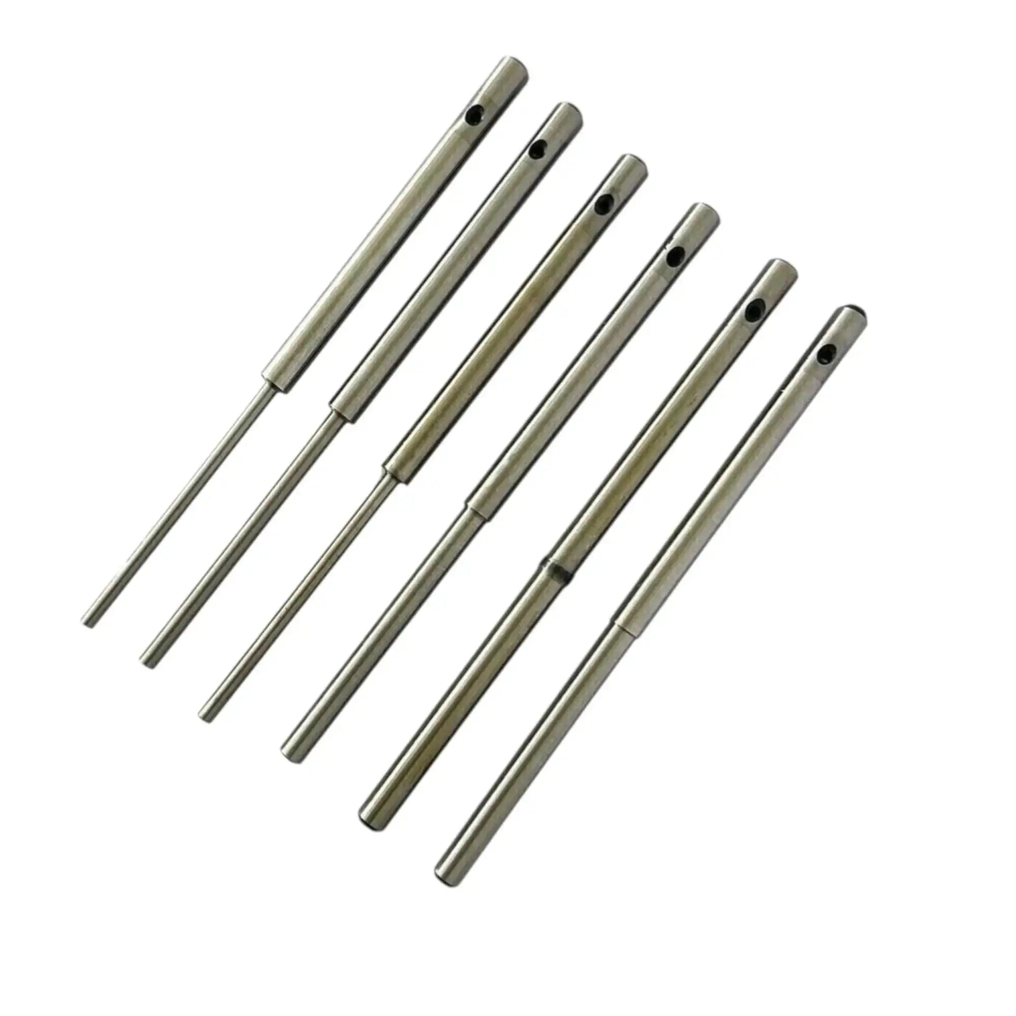 Valve guide pilot set of six metal guide rods with pointed ends and side holes