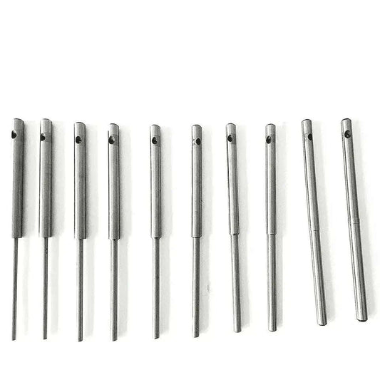 Set of 10 steel Valve Seat Grinder Stone Holder pilots for precision grinding applications