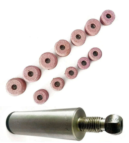 Valve Seat Grinding Stones Set Of 12 Pcs With Black And Decker Holder 9/16 Inch - StellerGear