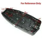 Seat base underside with black mounting plate and screw holes