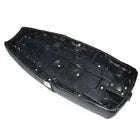 Vespa seat saddle underside in black with mounting holes and textured surface