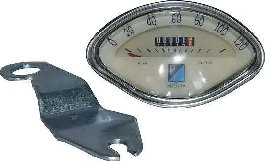 High-quality VESPA speedometer gauge displaying 0-120 KMPH for vintage models
