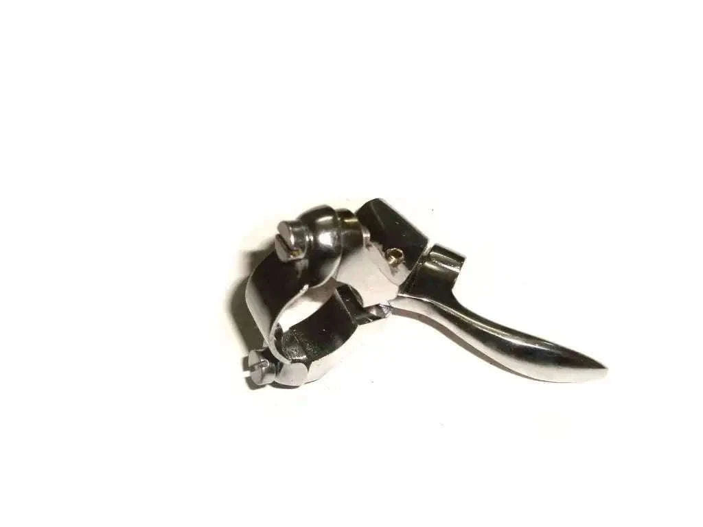 BSA motorcycle decompressor lever with chrome finish and mounting clamp