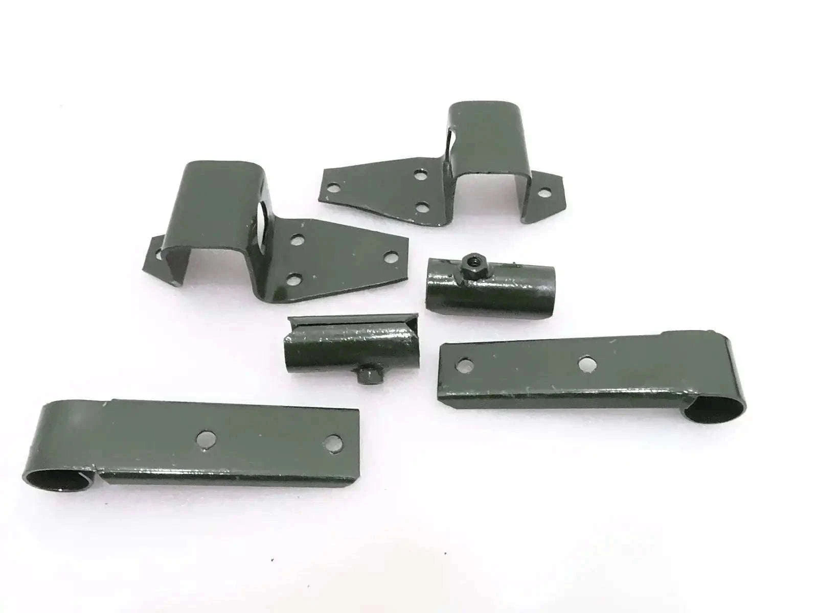 WILLYS FORD green top bow pivot bracket set with metal brackets and arms