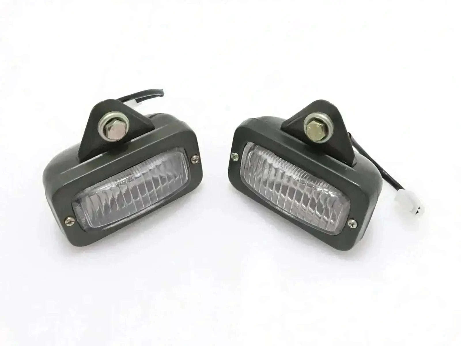 Pair of military Jeep parking lights with rectangular clear lens